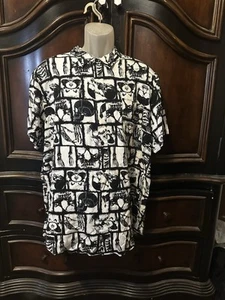 Hot Topic Shirt Mens XL Skeleton Skull Shirt Goth Streetwear. Button Up - Picture 1 of 4