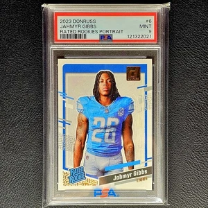 2023 Panini Donruss - Rated Rookie Portrait #6 Jahmyr Gibbs (RC) PSA - Picture 1 of 2
