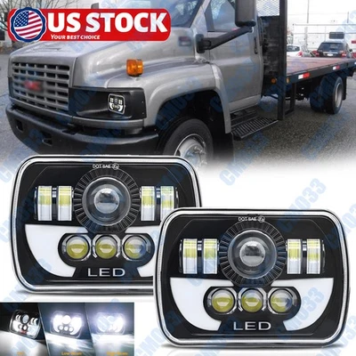 Новейшие светодиодные фары для GMC C4500 C5500 C6500 C7500 C8500 Topkick 7x6 дюймов HI/LO - Изображение 1 из 4