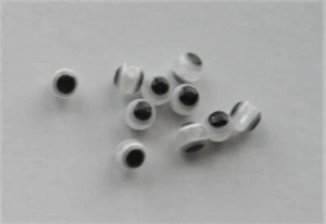 JEWELLERY-BEADS "New Stock" 10 x 8mm Black/White/Clear Evil Eye Resin Spacers - Picture 1 of 1