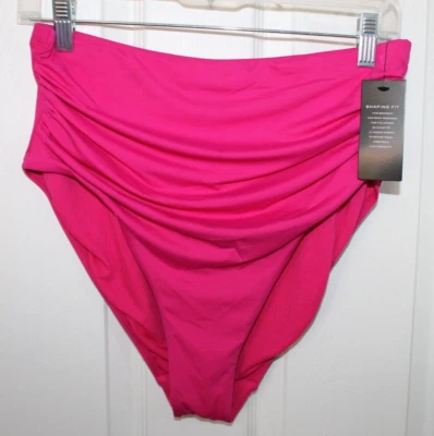 Lauren Ralph   Shirred High-Waist TUMMY CONTROL Swim Bottoms, PINK , 14 - Image 1 of 3