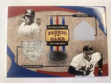 2005 Certified - RICKEY HENDERSON    TONY GWYNN - Fabric of the Game Jersey /100