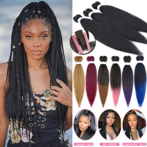 Trenza de ganchillo fácil profesional trenzado preestirado cabello 26" para giros - Imagen 1 de 30