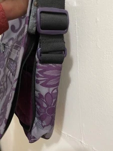 DAKINE Grey and Plum Colored Foral Messenger Bag - Picture 1 of 1
