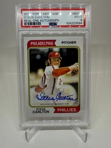 2023 Topps Heritage Steve Carlton Real One Autograph - Philadelphia, MINT PSA 9 - Picture 1 of 2