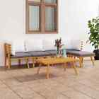 Vidaxl 6 Piece Garden Lounge Set With Cushions Solid Wood Acacia Aus