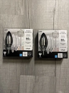 (2)(3-Pk) Feit Electric B10 E12 LED Light Bulb CTC60935CAWFHD3 - Picture 1 of 5