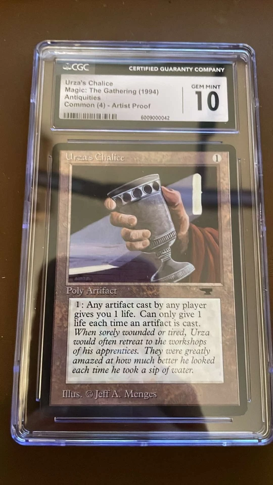 ANTIQUITIES - ARTIST PROOF - URZA'S CHALICE - CGC 10 - GEM MINT - Image 1 of 1