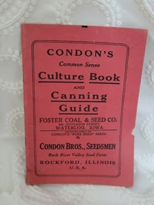 Condon’s Common Sense Culture Book Canning Guide booklet Homesteading Practical - Imagen 1 de 3