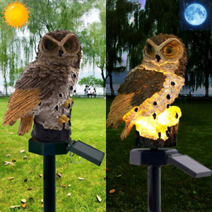 Solar Power LED Owl Lawn Light Outdoor Waterproof Garden Landscape Lamp Gift USA