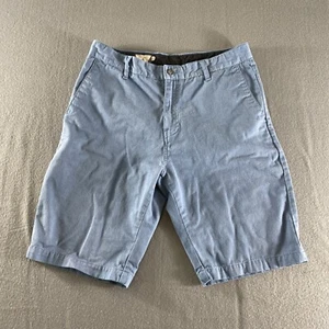 Volcom Shorts Mens 32 Blue Mid Rise Vmonty Chino Outdoor Preppy Flat Front - Picture 1 of 10