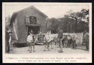 1906  --  A BIARRITZ  CURIEUX DEMENAGEMENT D UN VIEUX BASQUE   3P165 - Imagen 1 de 1
