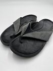 Men’s Abeo Flip Flops Sandals Black/Grey Size 11