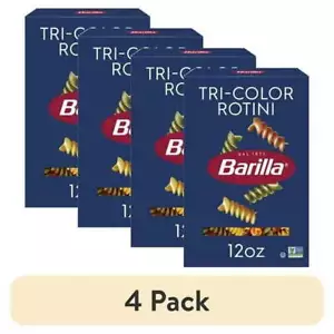(4 pack) Barilla Non-GMO, Kosher Certified Tri-Color Rotini Pasta, 12 oz - Picture 1 of 10