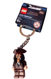 Lego Pirates Of The Caribbean Jack Sparrow - New Minifigure Keychain with tag - Picture 1 of 3