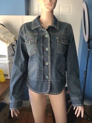 RUFF HEWN Denim Jacket Womens Size L USED Great Condition - Image 1 of 4