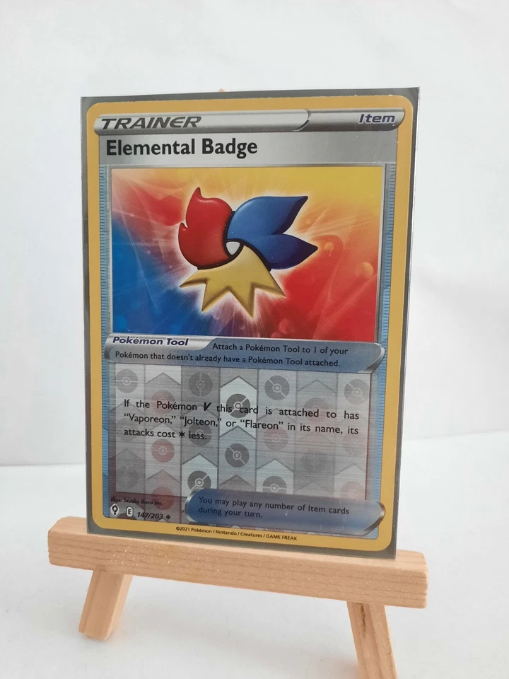 Pokemon Elemental Badge 147/203 Evolving Skies Near Mint Reverse Holo Uncommon - Bild 1 von 1