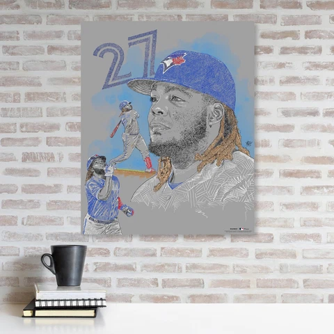 Vladimir Guerrero Jr. Jays 20x24 Original Art and Print Cover