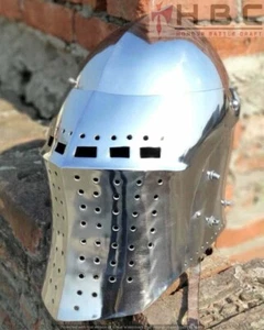 Medieval Griffin Bascinet Helmet Custom SCA HNB 18 Gauge Steel Cosplay Christmas - Picture 1 of 6