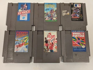 NES Nintendo Games Lot of 6 Ice Hockey Play Action Football MLB - Picture 1 of 8