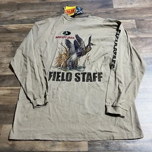 NEW Vintage Mossy Oak Field Staff Long Sleeve Shirt Adult Mens XL Deer Hunting - Picture 1 of 9