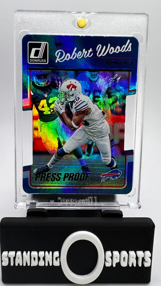 2016 Donruss Press Proof Refractor Die Cut Robert Woods 1/1 Bills Color Match - Image 1 of 4