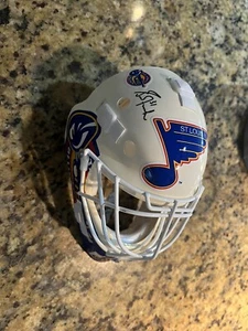Grant Fuhr Signed Edmonton Oilers PCI Mini Goalie Mask St Louis Blues Rare HOF - Picture 1 of 5