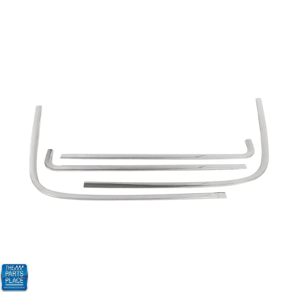 1968-72 Chevelle Monte Carlo Rear Window Trim Moulding Molding Kit 4 Pieces New - Image 1 of 1