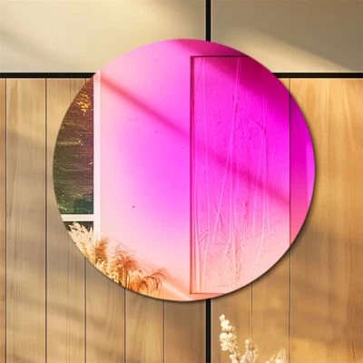 Iridescent Wall Mirror Round Colorful Rainbow Accent Mirror Living Room Bedroom - Image 1 of 4