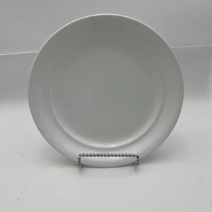 over&back One Plate Rimmed Hand-Finished Stoneware Salad Plate 9”Semi-Matte Whit - Picture 1 of 3