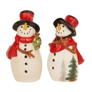 Keramik Schneemann Salz & Pfefferstreuer - Bild 1 von 1