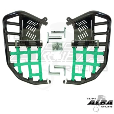 Yamaha YFZ 450 Nerf Stangen Pro Absatz Schutz Alba Racing Schwarz Grün 199 T7 Bg - Bild 1 von 4