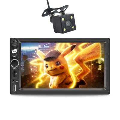 Reproductor de MP5 estéreo para automóvil de 7"" con pantalla táctil radio FM Carplay Android automático con cámara Foto 1 de 4