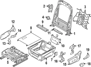 Genuine Ford Lumbar Support BK2Z-6164843-B - Picture 1 of 2