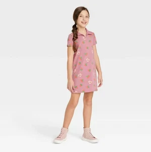 Vestido polo corto fresa morado oscuro para niñas niñas - Imagen 1 de 1