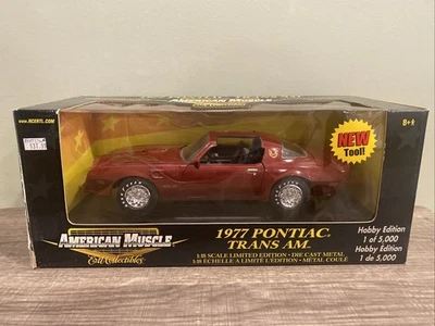 Pontiac Trans Am 1977 Ertl American Muscle rojo 1:18 edición Hobby LEER Foto 1 de 4
