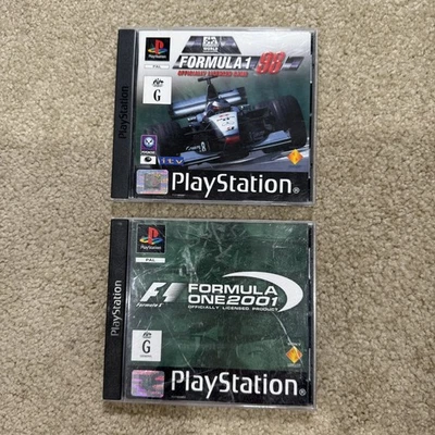 Formula 1 98 & 2001 Bundle Playstation 1 Game PS1 with Manuals  - image 1 of 4