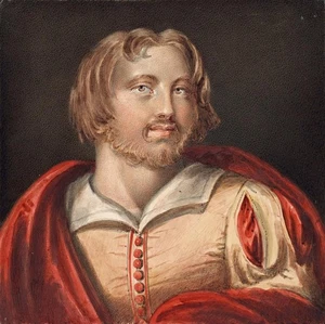 EMMA ELEONORA KENDRICK (1788-1871) Miniature Painting - TUDOR GENTLEMAN PORTRAIT - Picture 1 of 4