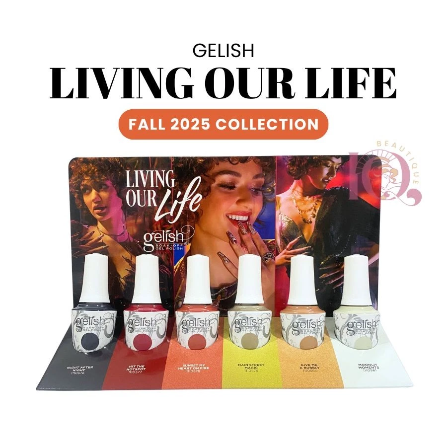 Gelish осень 2025 «Жить нашей жизнью» гель-лак полная коллекция 6 шт + дисплей - Изображение 1 из 1