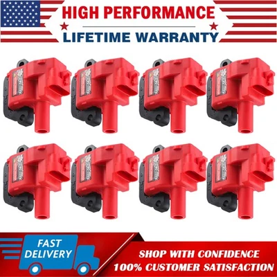 Paquete de 8 bobinas de encendido para Chevrolet Camaro 1998-2002 Corvette GMC Sierra 1997-04 Foto 1 de 4