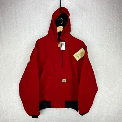 Carhartt Sandstone Active Jacket Thermal Lined Mens 2XLT J03 RED JR 110 NWT NOS - Image 1 of 4