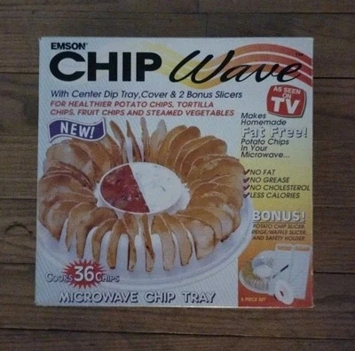 Bandeja para hacer papas fritas para microondas Emson Chip Wave con rebanadoras adicionales  Foto 1 de 3