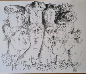 GÜNTER GRASS Orig. Lithografie handsigniert Nr. 9/ 120 Vatertag Pilz Zylinderhut - Bild 1 von 7
