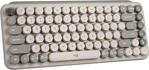 Logitech POP Keys Mechanical Wireless Keyboard Emoji Keys PC / Mac - Mist Sand - Picture 1 of 8