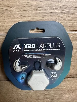 Tapones para los oídos AXIL X20 blanco hueso con estuche de transporte para fácil almacenamiento y control de ruido Foto 1 de 2