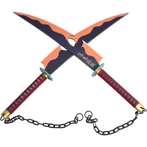 Demon Slayer Tengen Uzui Nichirin Cleavers w/ Sheath Wooden Cosplay Sword - Picture 1 of 4