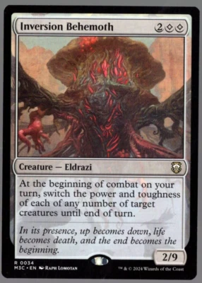 Inversion Behemoth 0034 Sin Lámina Raro Modern Horizons 3 Magic The Gathering Casi Como Nuevo Foto 1 de 2