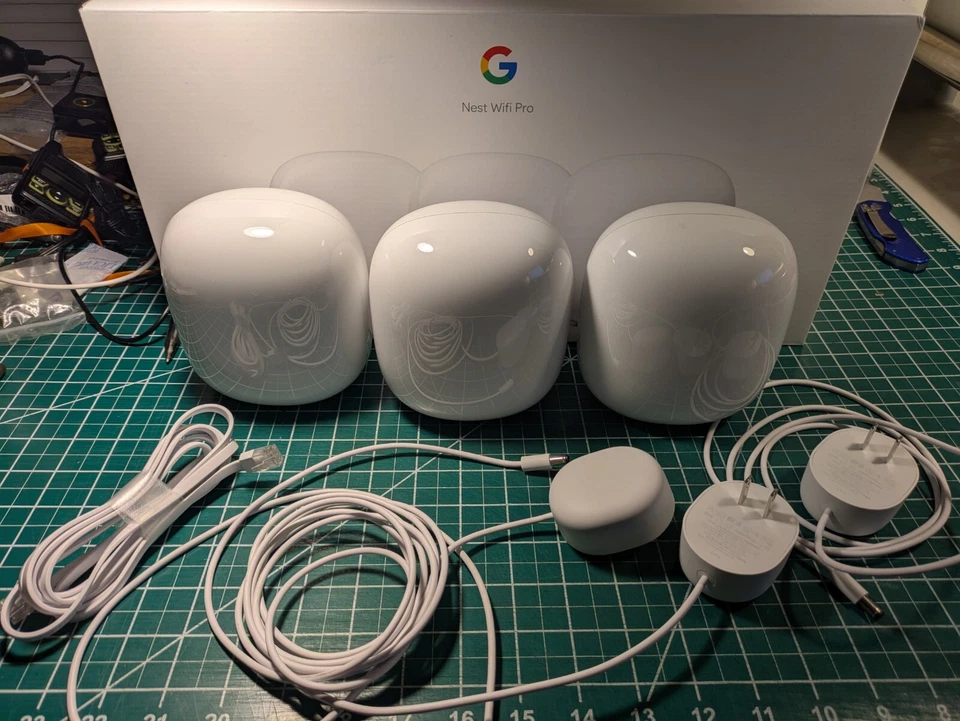 Google Nest Wifi Pro 6E - Wireless Mesh Router - Pack of 3 - Image 1 of 1