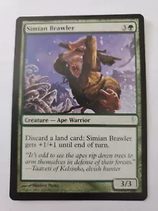 MTG Magic The Gathering Card Simian Brawler Creature Ape Warrior Green Coldsnap - Picture 1 of 2