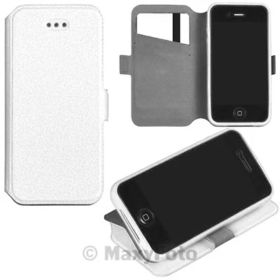 CUSTODIA BOOK COVER SILICONE FLIP BOOK CASE LIBRO STAND ECOPELLE LG SPIRIT WHITE - Immagine 1 di 4